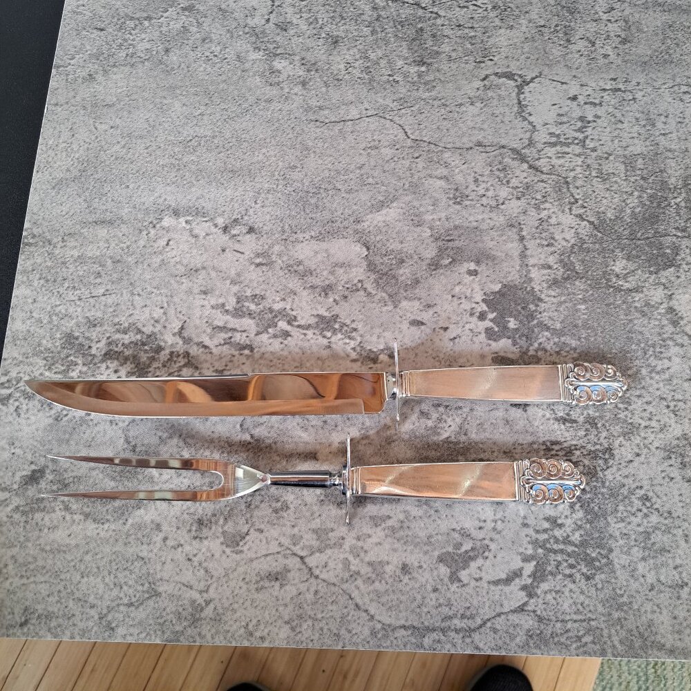 Northern Lights International Sterling Carving Knife and Fork